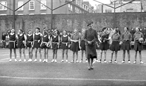Netball: Netball match at Greycoat School, WW2