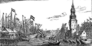 Hollar: Netherlands, Amsterdam, harbour, herring fleet