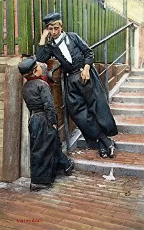 Volendam: The Netherlands - Two boys from Volendam