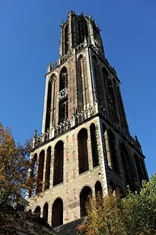 Low Angle: Netherlands. Utrecht. St. Martin's Cathedral. Dom Tower. 14t