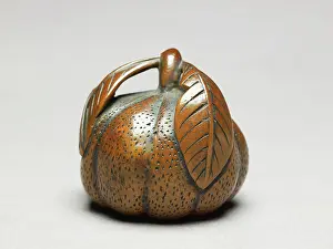 Lobed: Netsuke in the form of a lobed fruit
