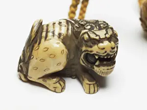 Shishi: Netsuke in the form of a shishi, or lion dog