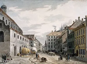 Watercolours: Neuhauser street, Munich