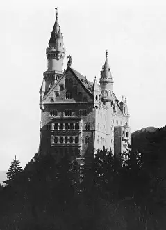 Enthroned: Neuschwanstein Castle, around 1890