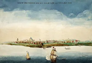 Cosmopolitan: New Amsterdam by Johannes Vingboons, colored