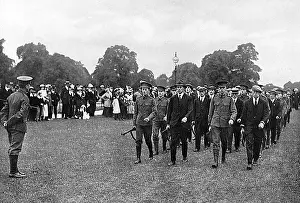 Enlisted: The new army at drill in Hyde Park at the start of WWI