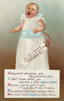 Yelling: New Baby card - humorous