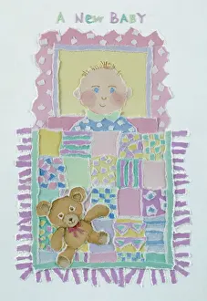 Patchwork: A New Baby ' with patchwork cover & teddy