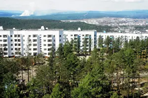 Yakut: New blocks of flats in Neryungri, 1984