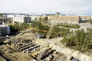 Yakut: New blocks of flats in Neryungri, 1984