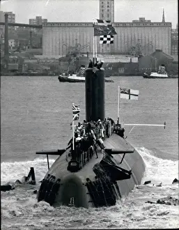 Cammell: New British submarine Conqueror launched, Birkenhead