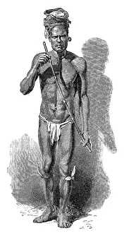 Caledonian: A New Caledonian flute player, c. 1870