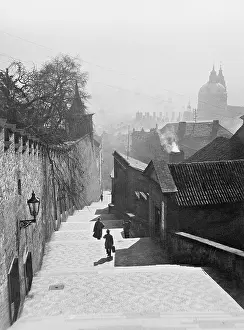 Strana: New castle steps in Prague, 1936