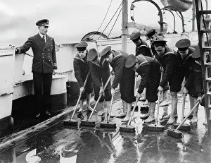 Warspite: The new commander H. G. Harvey of