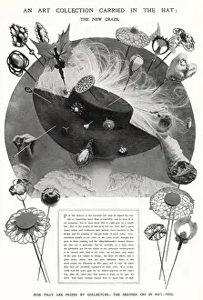 Fads: New craze - hat-pins 1908