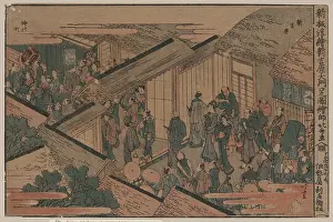 Yoshiwara: A new edition of perspective print showing the Great Gate at