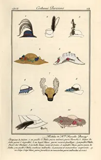 Borde: New hat designs by Mme. Marcelle Demay, Paris milliner, 1912