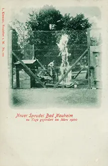 Spouting: A new hot spring at Bad Nauheim, Germany