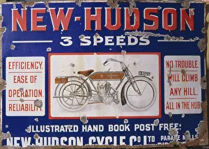 Numberplate: New Hudson - 3 Speed motorcycle