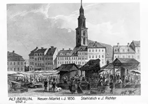 Markt: New Market in Berlin, 1850