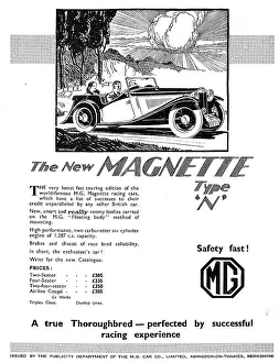 Magnette: The New MG Magnette Type N For 1934 - Safety Fast!