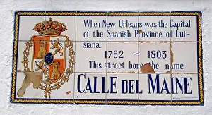 1762: New Orleans. French Quarter. Spanish Street Name Tile Murals
