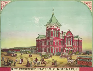 Trolley: New passenger station, Cincinnati, Ohio, circa 1890