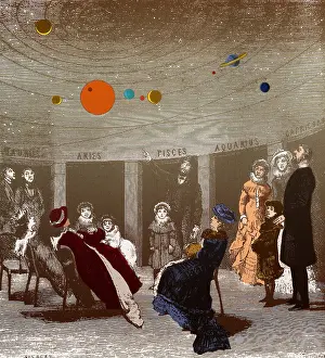 Astronomers: The new planetarium in Paris, 1880