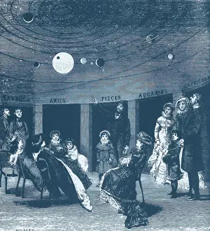Astronomers: The new planetarium in Paris, 1880