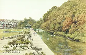 Sidmouth: New Promenade and River Sid, Sidmouth, Devon