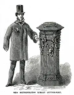 Posting: New public pillar post box 1857