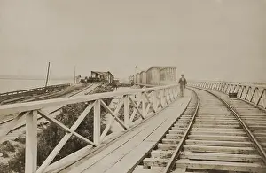 Lcgr1808: The new span (right) of the Long Bridge between