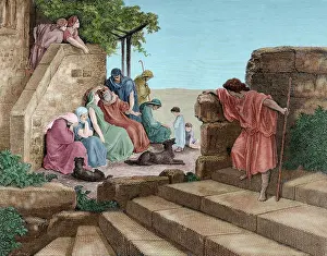 Chapter: New Testament. Parable of the Prodigal Son. Engraving. Color