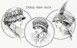 Toque: Three new toque hats 1909