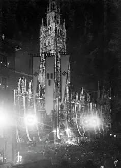 Marienplatz: New town hall in Munich, 10.07.1938