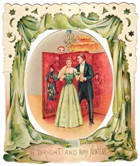 Voyeurism: New Year card in the form of a folding screen