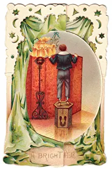 Voyeurism: New Year card in the form of a folding screen