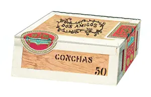 Amigos: New Year card in the shape of a cigar box