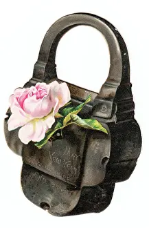Padlock: New Year card in the shape of a padlock