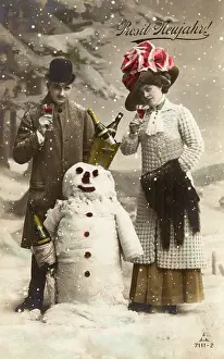 Snowflakes: New Year Greetings Card