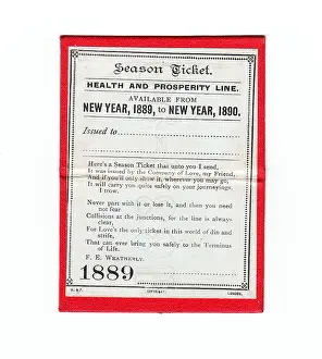 Weatherly: New Year Season Ticket 1889