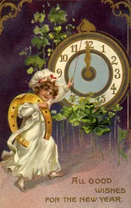 Syne: New Years Girl with Clock