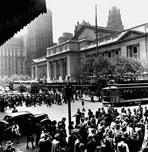 Menschenmenge: New York in the 1940th