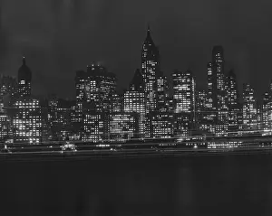 Urbanization: New York City at night