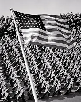 Gotham: New York City Pattern of Marching Men Troops with