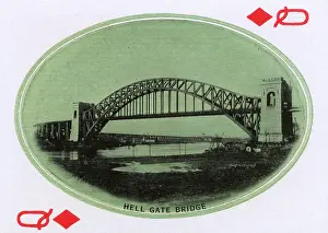Uspcc: New York City - Playing card - Hell Gate Bridge
