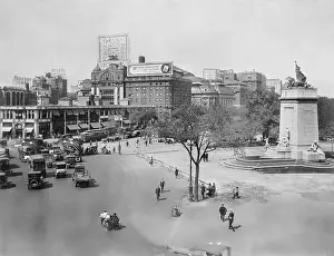 Double Decker: New York City's Columbus Circle at the intersection
