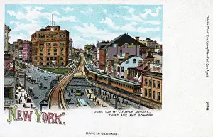 Bowery: New York - Cooper Square, 3rd Avenue and Bowery