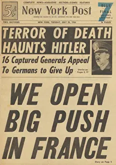 Stauffenberg: New York Post front page Battle for Normandy