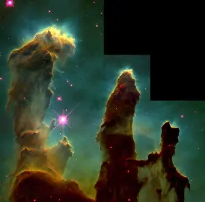Serpens: Newborn stars emerging pockets of interstellar ?